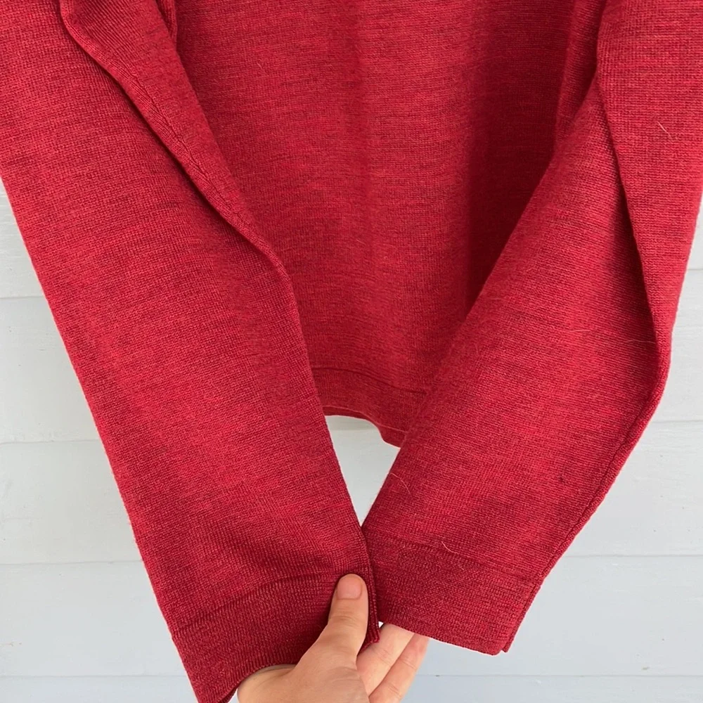J. Crew Burgundy Crewneck Wool Sweater